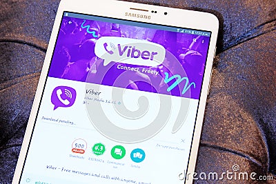 Viber app on google play Editorial Stock Photo