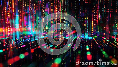 A vibrant abstract background with colorful gradients and tech-inspired elements, Generative AI Stock Photo