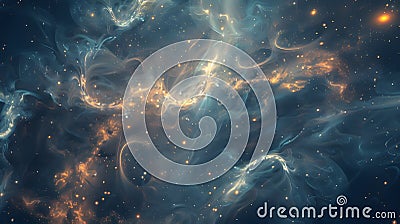 Celestial Bodies Abstract Background with Intricate Traces and Patterns Stock Photo