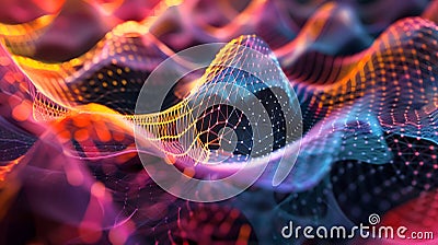 Intricate Colorful Abstract Background with Lattices and Patterns Stock Photo