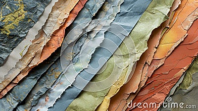 Vibrant Abstract Crinkled Paper Texture Background Stock Photo