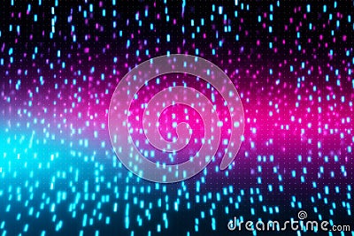 Vibrant abstract digital art with glowing dots Stock Photo