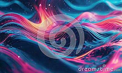 vibrant abstract featuring swirling, multicolored lines and shapes, creating dynamic and energetic visual Stock Photo