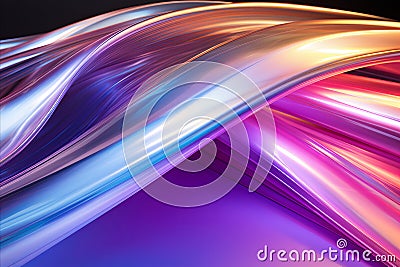 Vibrant Abstract Multicolor Spectrum - Striking 3D Render for Visual Art and Design Projects Stock Photo
