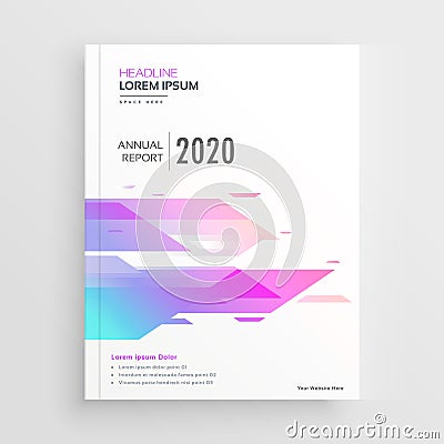 Vibrant abstract shape company business brochure design template Vector Illustration