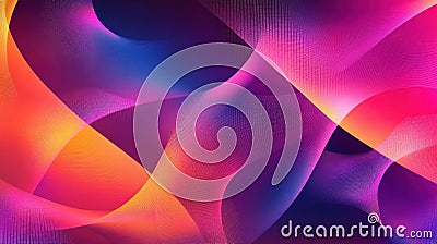 Vibrant abstract wave pattern with dynamic gradients in colorful digital design Stock Photo