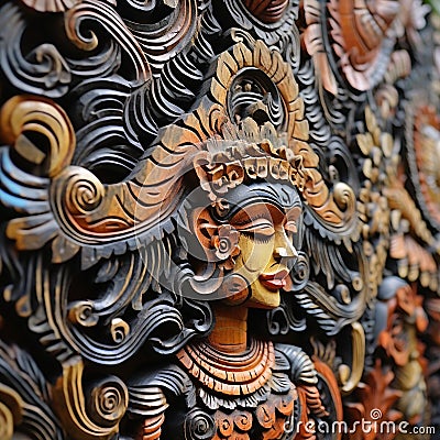 Vibrant Balinese Art Scene - Capturing the Energy and Creativity of Local Artists Stock Photo