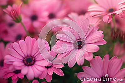 Vibrant Beautiful pink flowers. Generate ai Stock Photo