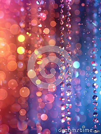Vibrant bokeh lights with sparkling, abstract patterns. Stock Photo