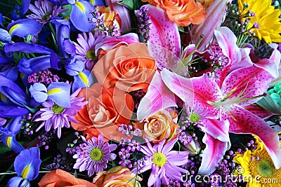 Vibrant bouquet of flowers Stock Photo