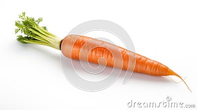 Vibrant Carrot: Freshness on a White Canvas Stock Photo