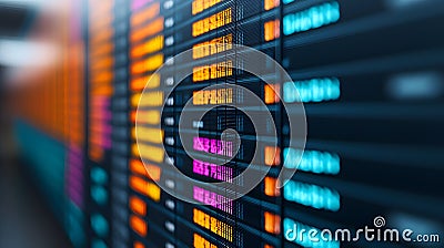 Vibrant Color-Coded Order List Displaying Real-Time Status Updates with Engaging Visualization Stock Photo