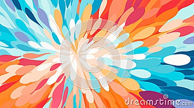 Playful and energetic abstract pattern with a burst of hues Stock Photo