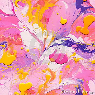 Vibrant And Colorful Abstract Painting Inspired By Llewellyn Xavier Stock Photo