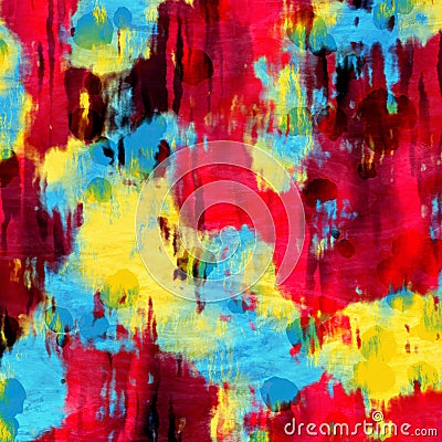 Vibrant Colorful Drip Splatter Paint Abstract Art Stock Photo