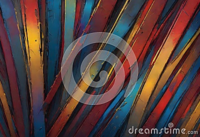 Vibrant and Colorful Wooden Chipboard, Generative AI Stock Photo