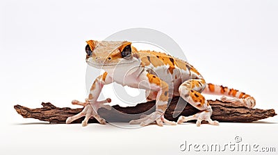 Vibrant Colorism: Anabas Gecko On White Background Stock Photo