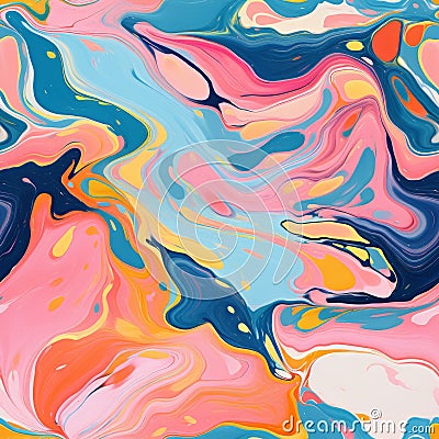 Vibrant And Colourful Abstract Paintings Inspired By Llewellyn Xavier Stock Photo
