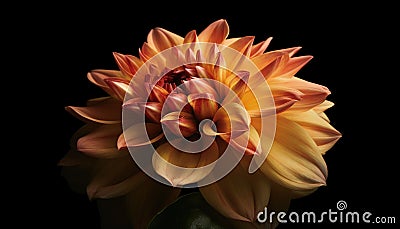 Vibrant dahlia blossom, a gift of love in nature bouquet generated by AI Stock Photo