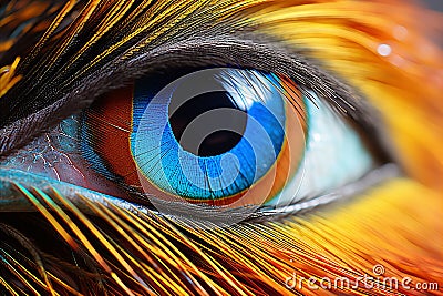 Vibrant and Exquisite Abstract Peacock Eyes Pattern for Creative Backgrounds and Designs Stock Photo