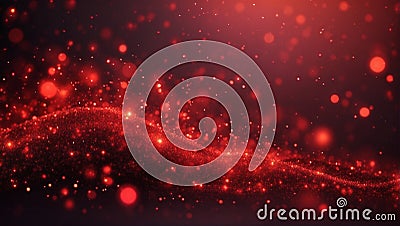 Festive bright background with red glitter, abstract image. Stock Photo