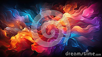 Vibrant Fractal Design - Abstract Background with a Multicolored and Complex Pattern Stock Photo