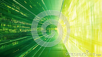 Vibrant green and yellow digital binary data background for computer graphics and design Stock Photo