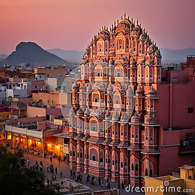 Vibrant Jaipur: A Fusion of Tradition and Modernity Stock Photo