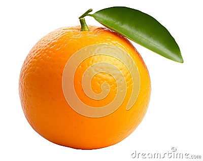 A close up of an orange isolated on white Stock Photo