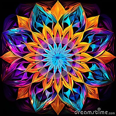 Vibrant kaleidoscope capturing the lively atmosphere of entertainment and performance Stock Photo