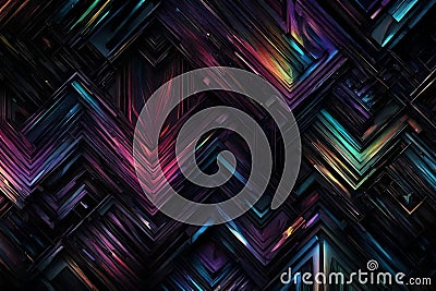 A vibrant mixture of RGB colors spiraling and blending around each other over a dark background. Abstract art featuring dynamic Stock Photo