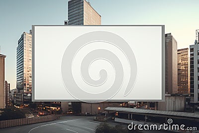 Vibrant Modern city building billboard wall. Generate Ai Stock Photo