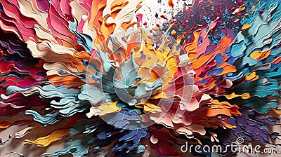 Vibrant Multi-Colored Particles Stock Photo