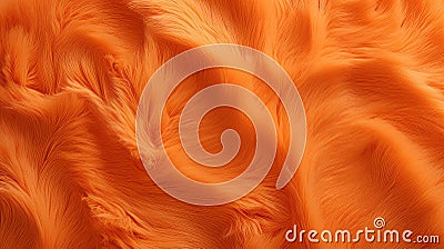 Vibrant Orange Fur Material: Dynamic Color-field With Cashmere Texture Stock Photo