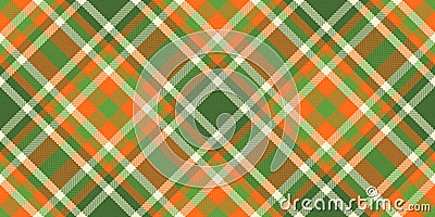 Vibrant orange green plaid pattern. Perfect for textile design, fallautumn projects, or adding a touch of rustic charm to your Vector Illustration