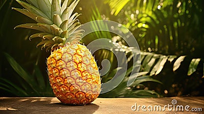 vibrant organic pineapple fruit Cartoon Illustration