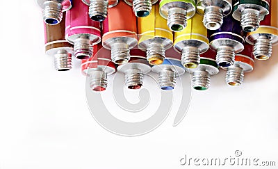 Vibrant Paint Tubes - Room for Text Stock Photo