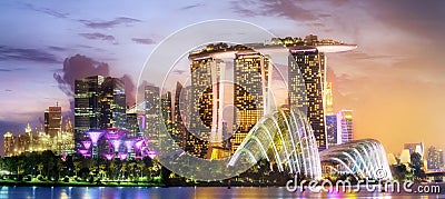 Singapore skyline background Stock Photo