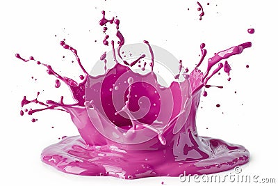 Vibrant pink paint splash Stock Photo