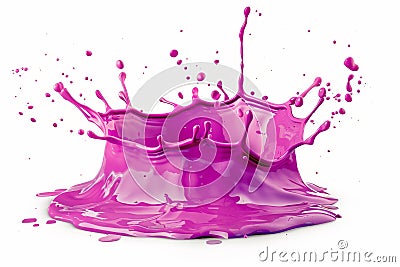 Vibrant pink paint splash Stock Photo