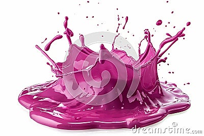 Vibrant pink paint splash Stock Photo