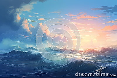 Vibrant Pristine ocean. Generate Ai Stock Photo