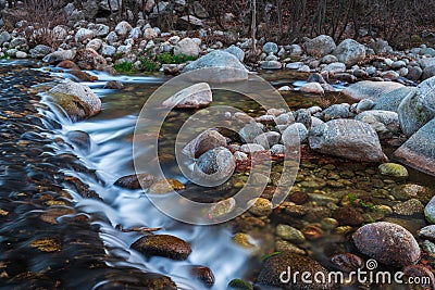 Vibrant scenery of a river in Garganta Jaranda, Spain Stock Photo