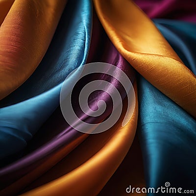 Vibrant Silk Cascade Stock Photo