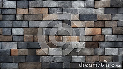 Vibrant Stage Backdrop: Rustic Simplicity In Elongated Stone Tiles Stock Photo