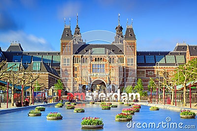 Vibrant tulips museum Amsterdam Editorial Stock Photo