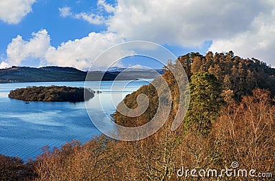 Vibrant view of Loch Lomond Stock Photo