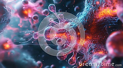 Exploring the intricate dynamics of a neuro-map at the cellular level Stock Photo