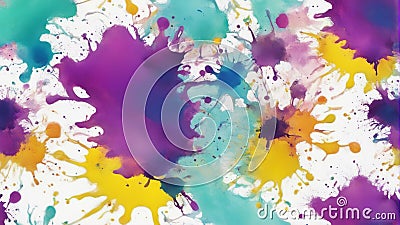 Vibrant wall art print with a multi-colored abstract background Stock Photo