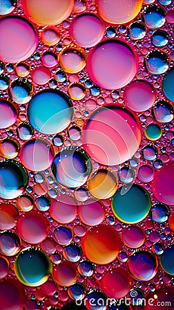 vibrant wallpaper and realistic bubbles with this artistic wallpaper concept. Stock Photo